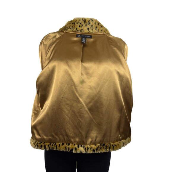 International Concepts Womens Animal Print Faux Fur Coat Sz XL - Picture 3 of 8